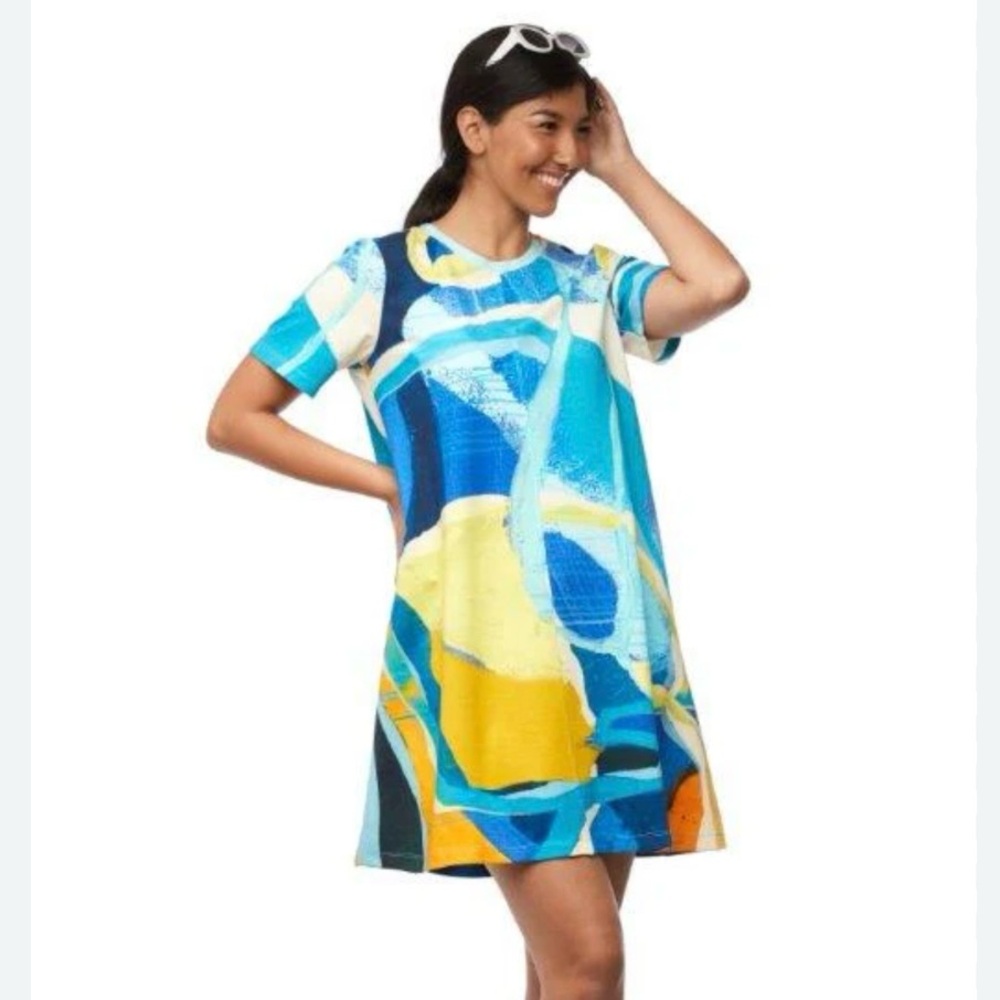 Claire Desjardins Jellyfish Head A-line Abstract Wearable Art Dress Size M, EUC